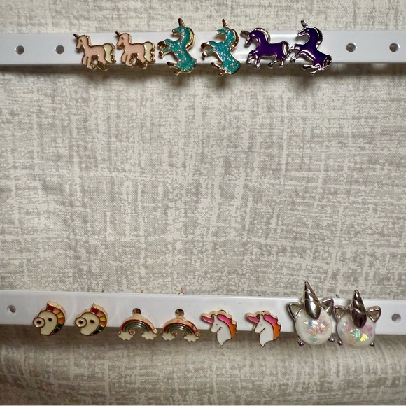 Jewelry - Unicorn Lovers Earring Set: Sterling Silver & Stainless Steel Bundle 🦄